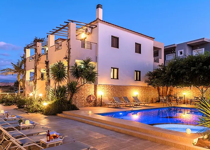 Azure Horizon Heated Pool At 550 M Rethymno (Crete)