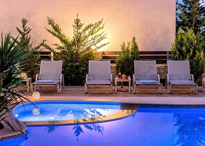 Villa Azure Horizon Heated Pool At 550 M Rethimnon